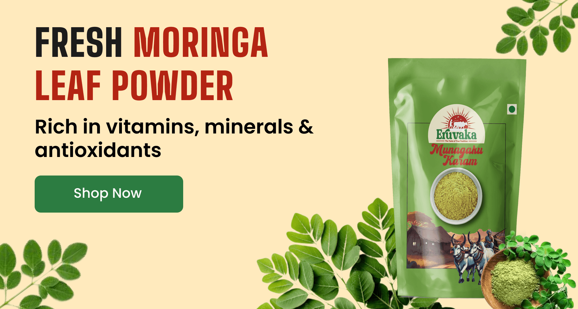 Fresh Moringa Leaf Powder